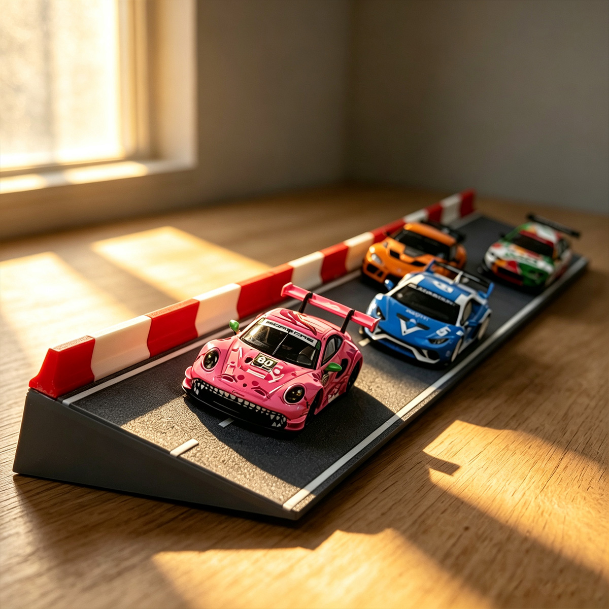 Racing Arcade Cabinet - Kleinschalige automodel scène 1:64 gesimuleerde racebaan