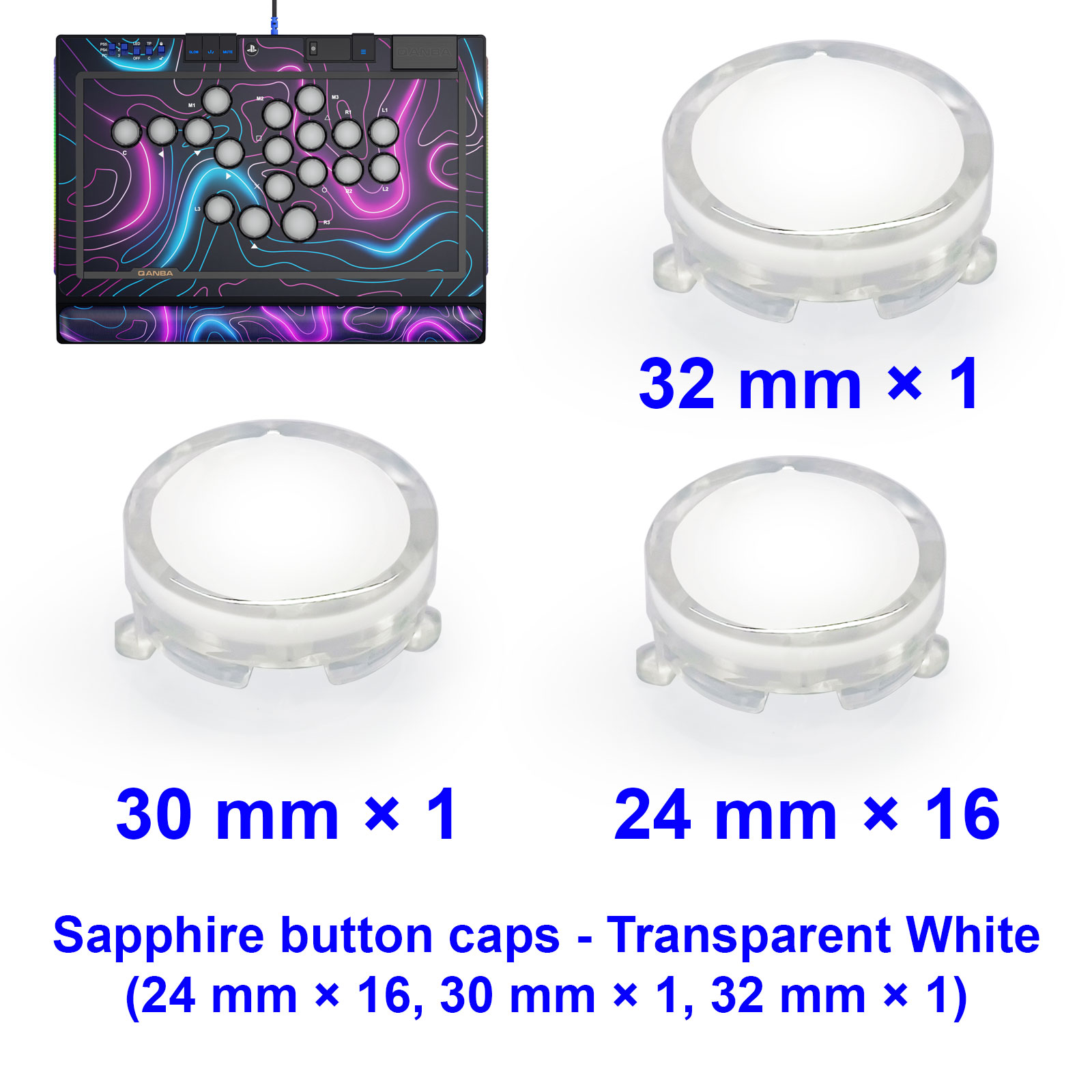 Joystick Arcade Parts - QANBA SAPPHIRE S1 Knopdop Arcade Game