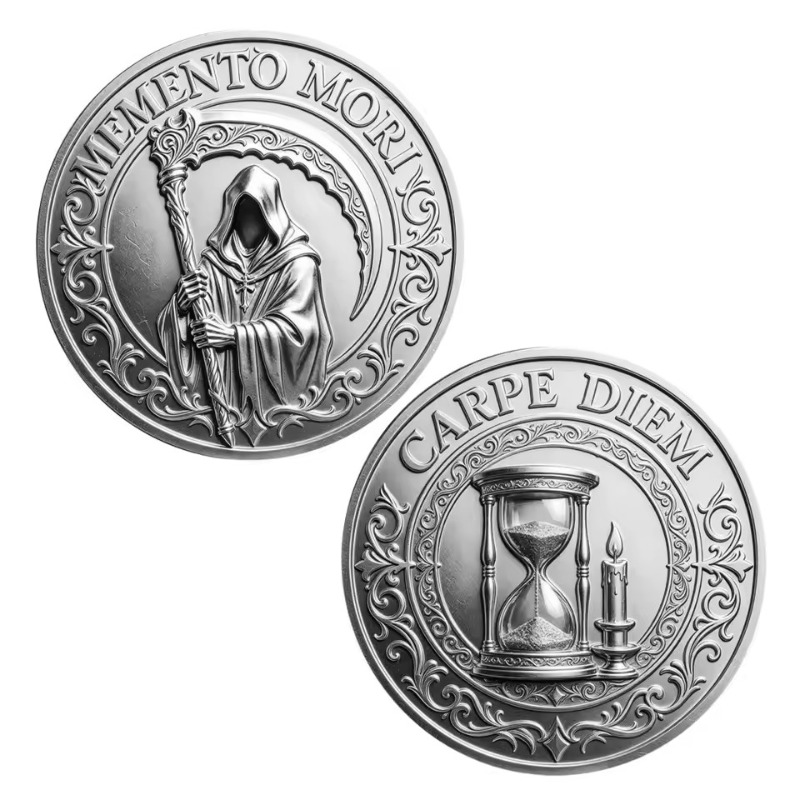 Token Coin Mechanism - Herinneringsmedaille Carpe Diem Grim Reaper zandloper