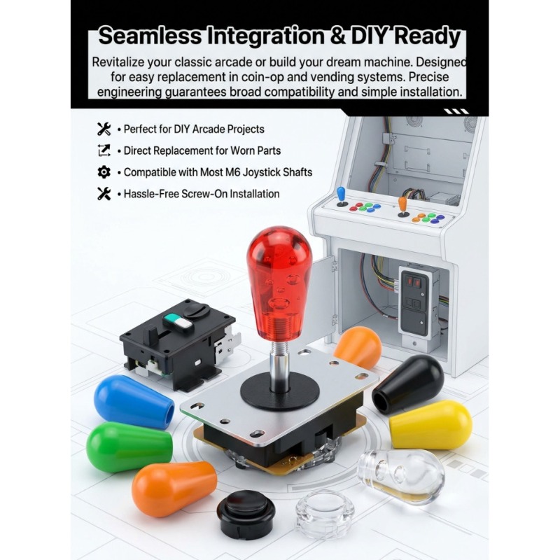 1 PCS M6 Joystick Amerikaanse  - Joystick Arcade Parts recensie en prijs