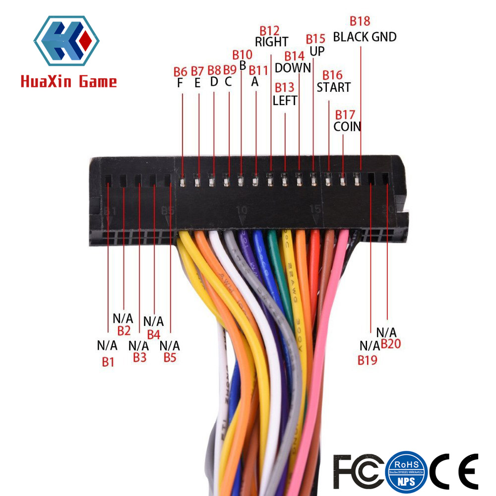 Arcade 40 Pin Kast Kabelboom P - Arcade Button Pcb recensie en prijs