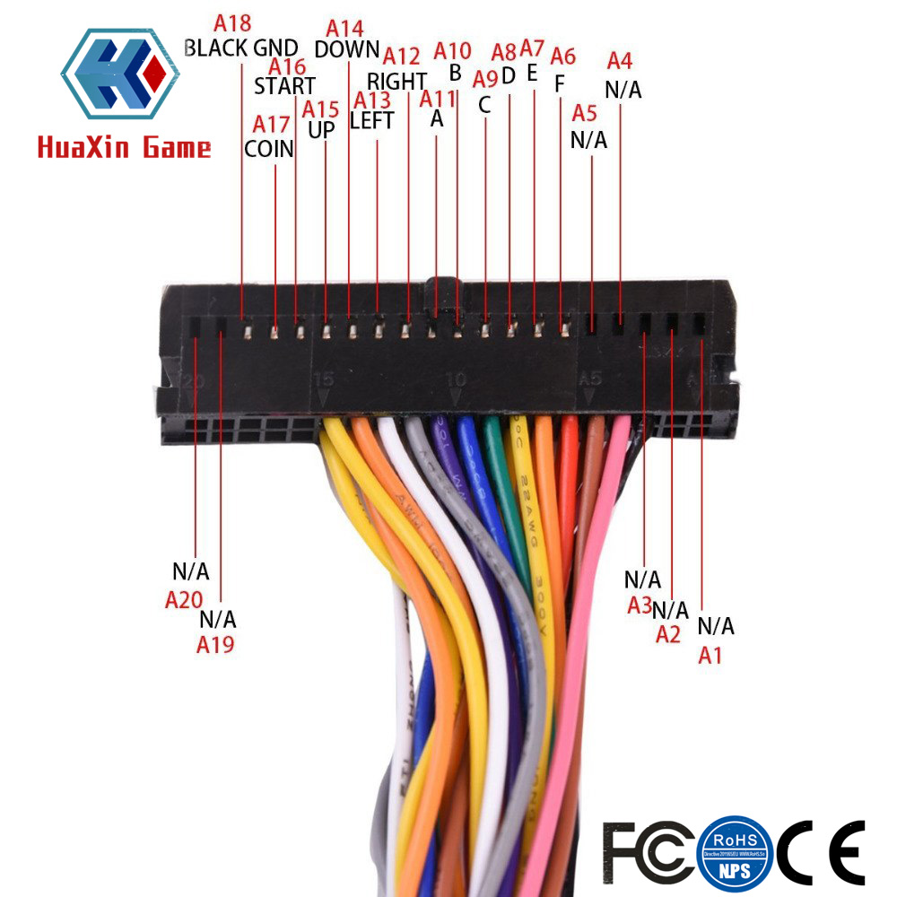 Arcade 40 Pin Kast Kabelboom P - Arcade Button Pcb recensie en prijs